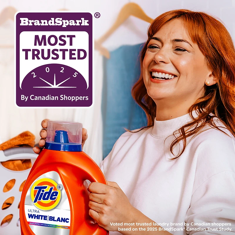 Tide Ultra White Liquid Laundry Detergent, 3.46 L, 83 Loads, Laundry Detergent Liquid for Bright Whites and Colours