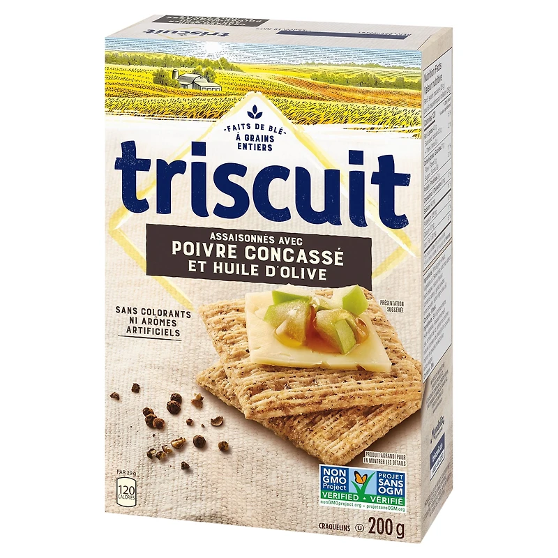 Triscuit Cracked Pepper & Olive Oil Snacking Crackers