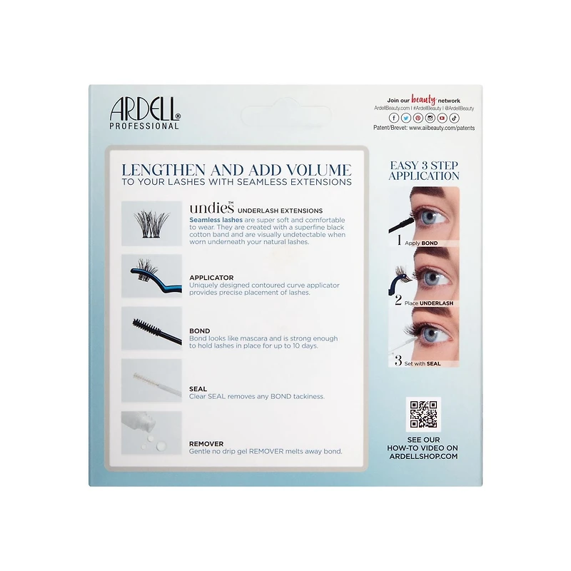 Ardell - Kit d'extension sans couture Wispies - 36 sous-vêtements de longueurs assorties