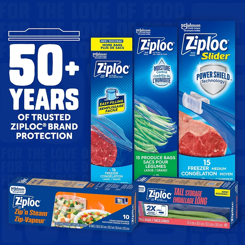 Ziploc® Zip n' Steam Food Steamer Bags, 10 Bags