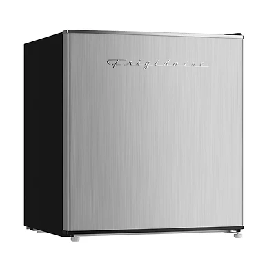 Réfrigérateur compact rétro Frigidaire de 1,6 pi³ avec compartiment congélateur, mini-réfrigérateur platine avec garniture chromée pour chambre, dortoir, bureau, appartement