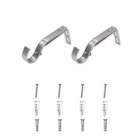 Ensemble de supports de tringle à rideaux simple réglables Nickel brossé 2,2 cm à 2,5 cm Mainstays (paquet de 2)