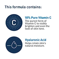 CeraVe Vitamin C Serum, 10% Pure Vitamin C Face Serum with Hyaluronic Acid and Ceramides for Brightening, 30mL