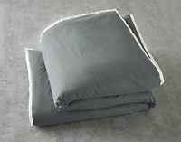 Better Homes & Gardens 3-Piece Soot Grey Linen Duvet Set, Adult Double/Queen