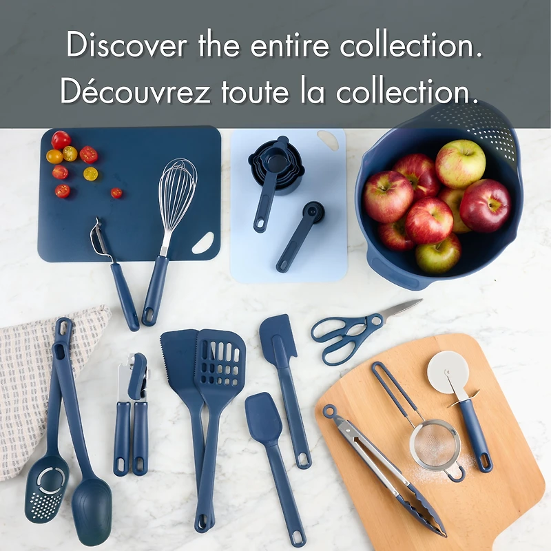Ouvre-boîte manuel Mainstays avec décapsuleur intègré, poignée ergonomique, 20 cm, marine