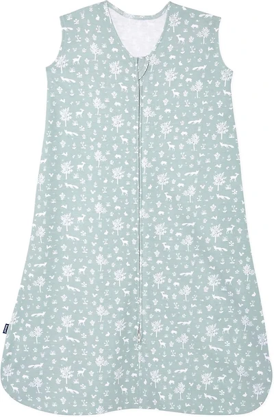 HALO® SleepSack®, 100% Cotton Wearable Blanket, Swaddle Transition Sleeping Bag, TOG 0.5, Sage Woodland