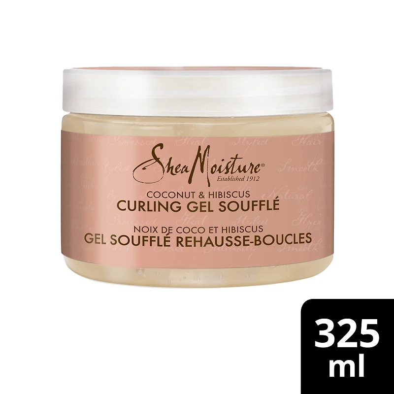 SheaMoisture Curling Gel Soufflé Deep Conditioner hair repair for thick and curly hair Coconut & Hibiscus sulfate-free