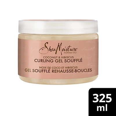 SheaMoisture Curling Gel Soufflé Deep Conditioner hair repair for thick and curly hair Coconut & Hibiscus sulfate-free
