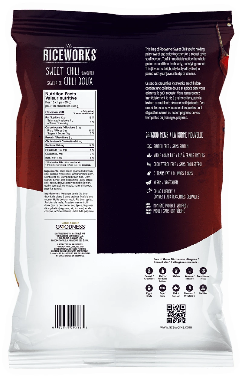 Riceworks Sweet Chili 155g Bag