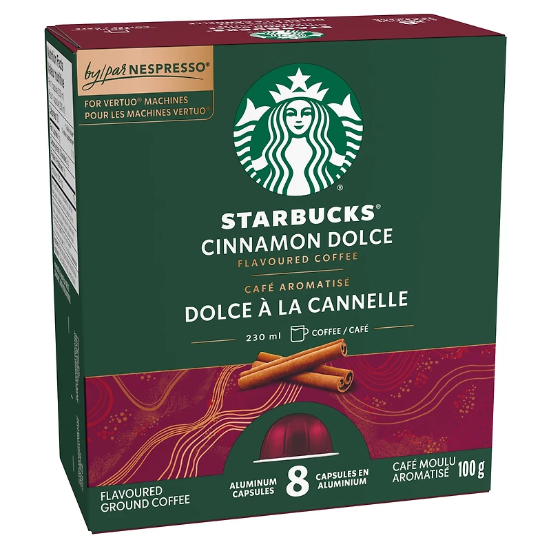 STARBUCKS Cinnamon Dolce for NESPRESSO VERTUO Flavoured Light Roast Coffee, Capsules