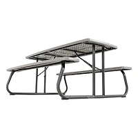 LIFETIME - Table de pique-nique pliante de 6 pieds, gris Rough Cut