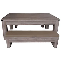 Hathaway Driftwood 7' Air Hockey Table Combo Set with Benches