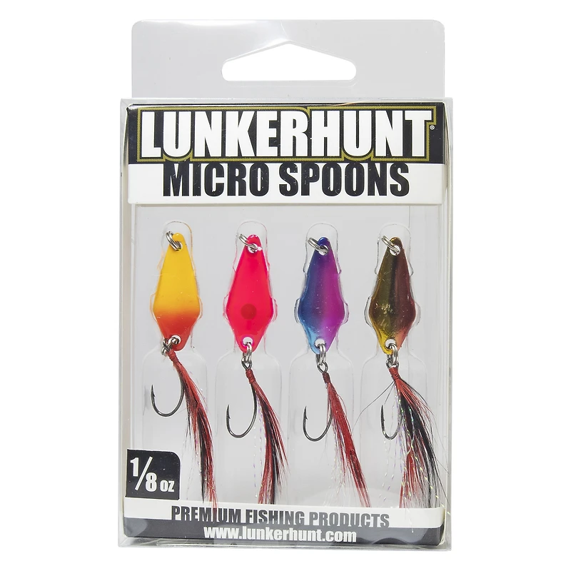 Lunkerhunt Micro Spoon - Kit de Cuillère de Pêche - Motif de Réaction - 1/8 oz