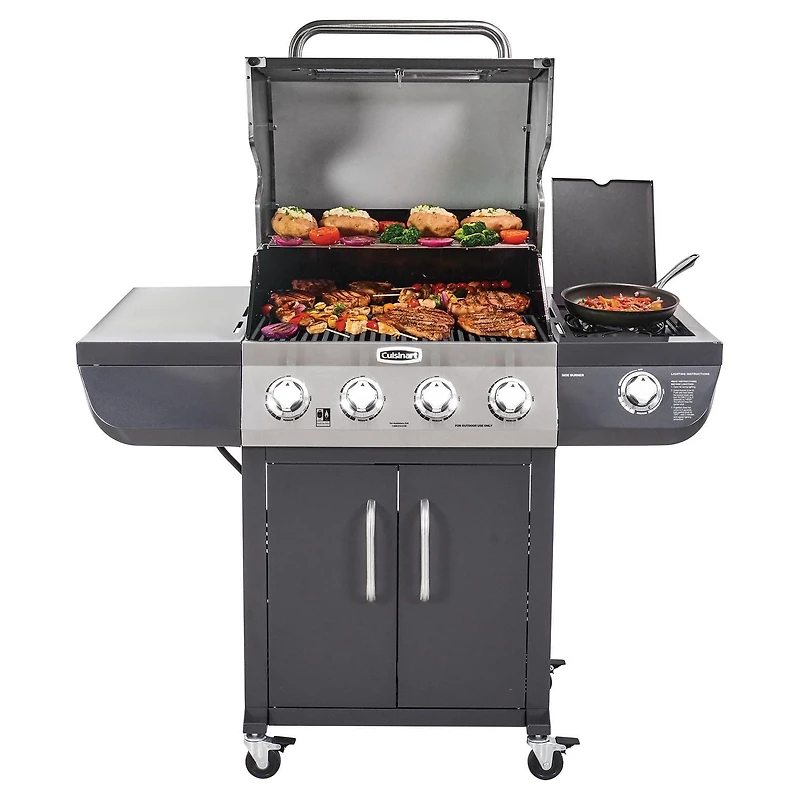 Cuisinart Four Burner Gas Grill avec deux vannes de carburant
