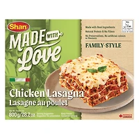 Shan Halal Chicken Lasagna – Italian-Style Frozen Meal with Creamy Tomato Sauce, Cheese & Pasta Layers | Heat & Serve Comfort – 300g, SHAN CHICKEN LASAGNA 800G