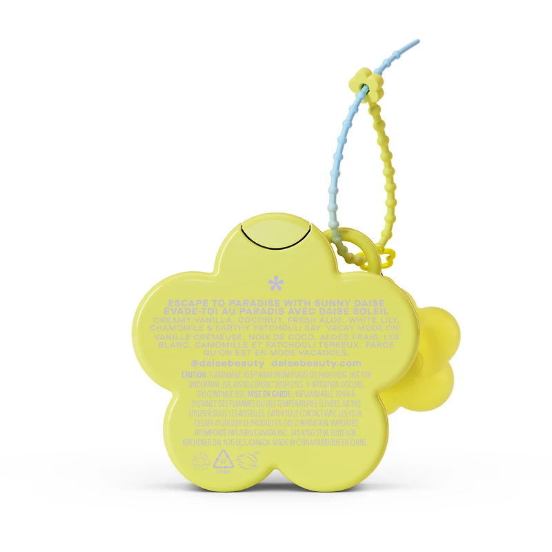DAISE Mini Fragrance Body Mist with Mini Dollface Charm, Sunny, Vanilla & Coconut, 30 mL