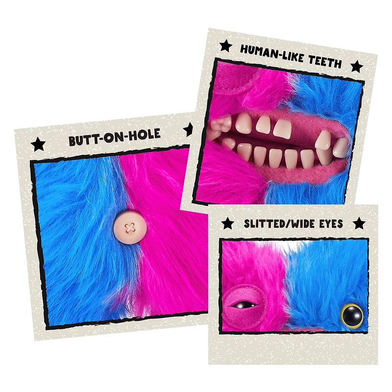 Fuggler Misfit Monsters 9-inch Series 1 (Mr Screech - Pink & Blue) by ZURU
