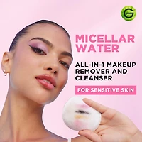 Garnier Micellar Water, Cleanser & Makeup Remover, Travel Size, Suitable for Sensitive Skin
