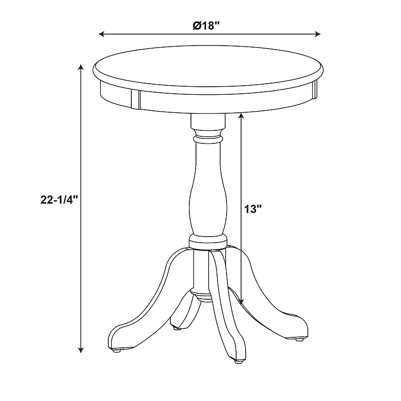 Table d'appoint Heames, Noir