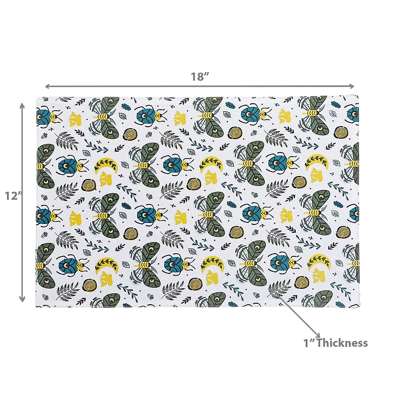 Cotton Placemat Butterfly & Beetle 12 X 18 - Set of 12