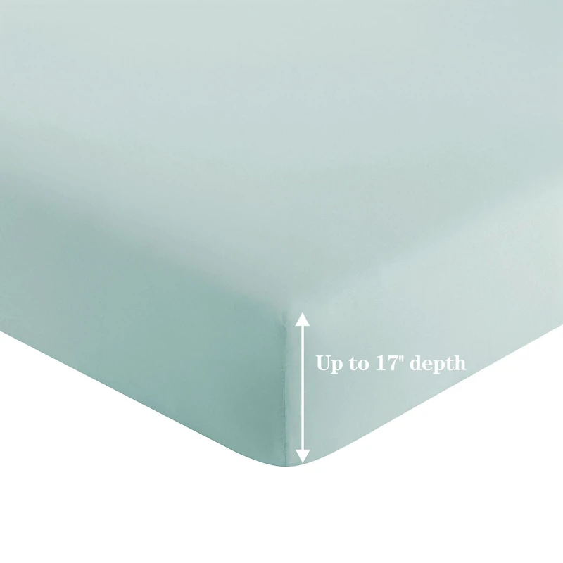 Marina Decoration 600 Thread Count Ultra Soft Deep Pocket Hotel Standard Solid Bedding Long Staple Percale Cotton All Season Sheet Set with Pillowcase