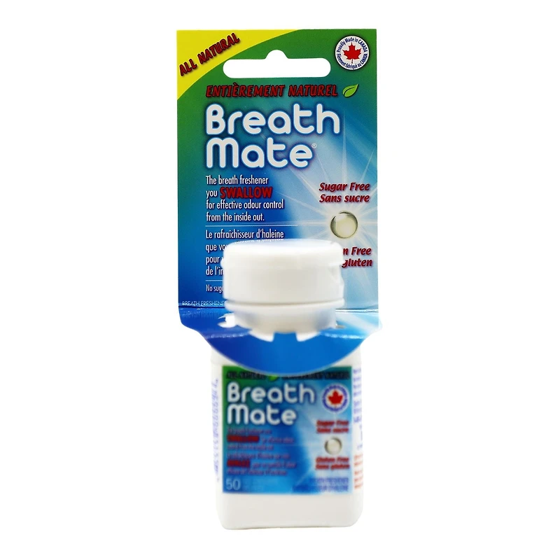 Breath Mate Supplément tout naturel rafraîchisseur d'haleine, paq. de 50 capsules