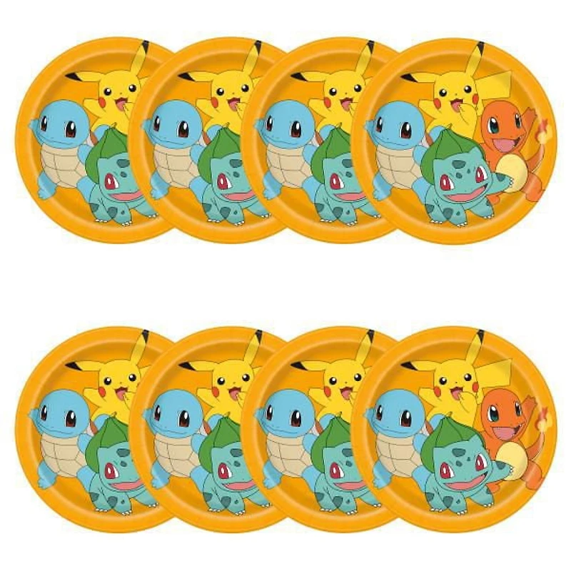 Unique Industries Pokémon Round 9" Dinner Plates, 8ct