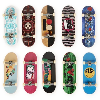 Tech Deck, DLX Pro 10-Pack of Collectible Fingerboards, For Skate Lovers Age 6 and up