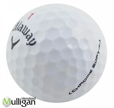 Mulligan - 36 balles de golf récupérées Callaway Chrome Soft x 5A, Blanc