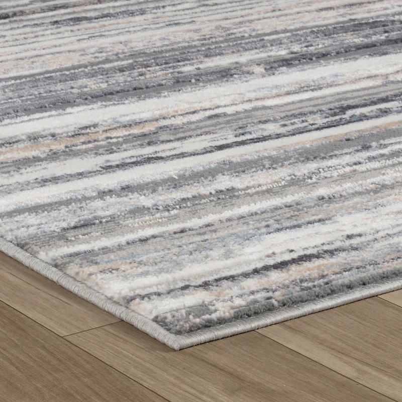 Rug Branch Atlas Lines Indoor Area Rug, Blue Grey, Abstract - Living Room, Bedroom, Dining Room, and Kitchen