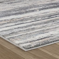 Rug Branch Atlas Lines Indoor Area Rug, Blue Grey, Abstract - Living Room, Bedroom, Dining Room, and Kitchen