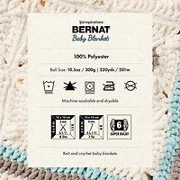 Bernat® Baby Blanket™ Yarn, Polyester #6 Super Bulky, 10.5oz/300g, 220 Yards