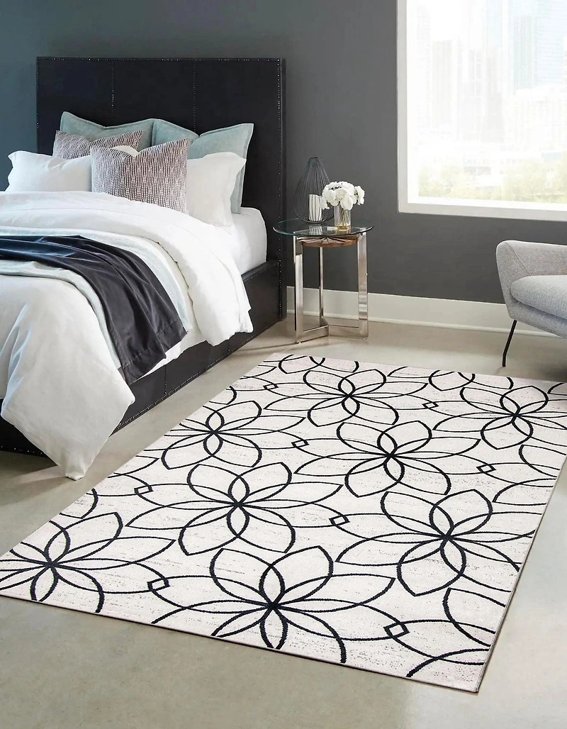 ECARPET Washable Floral Area Rug & Runner for Bedroom, Living Room, Kids Hallway