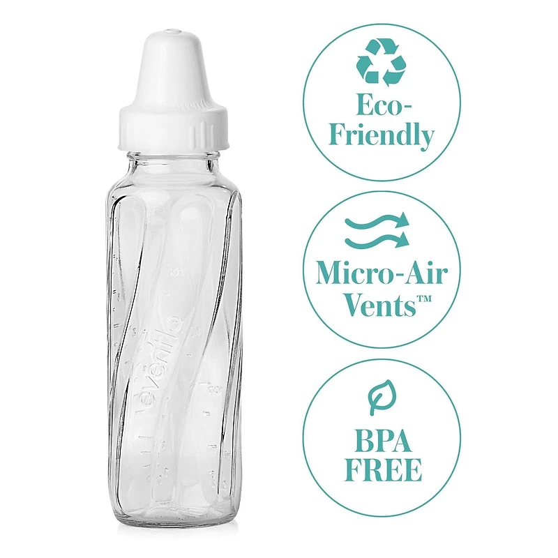 Evenflo Feeding Classic Biberons en Verre Sans BPA