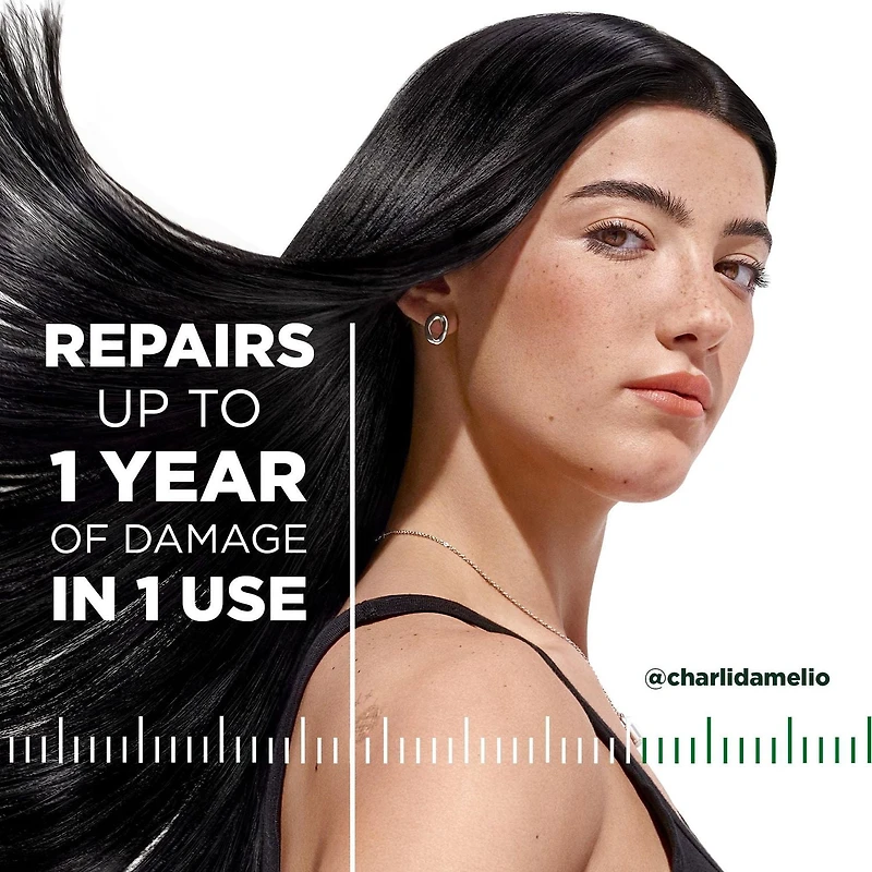 Garnier Fructis Hair Filler + Vitamin C Strength Repair Sulfate-Free Shampoo, for Weak Damaged Hair, up to Breakage & 79% More Strength