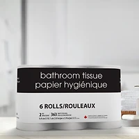 Black & White 6 Triple Roll 363 Sheets 2-Ply Bathroom Tissue