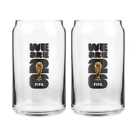 FIFA 2026 EMBLEM 2 CAN GLASS 16 OZ