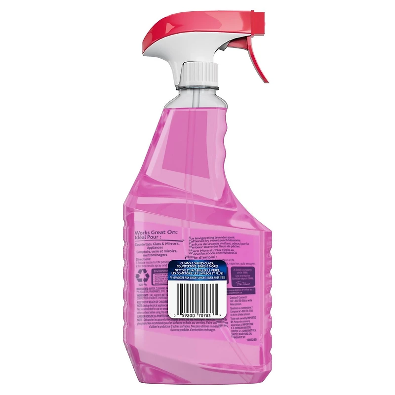 Windex Multi Surface Nettoyant Lavande, Parfait pour les comptoirs, les salles de bain et bien plus, 765 mL