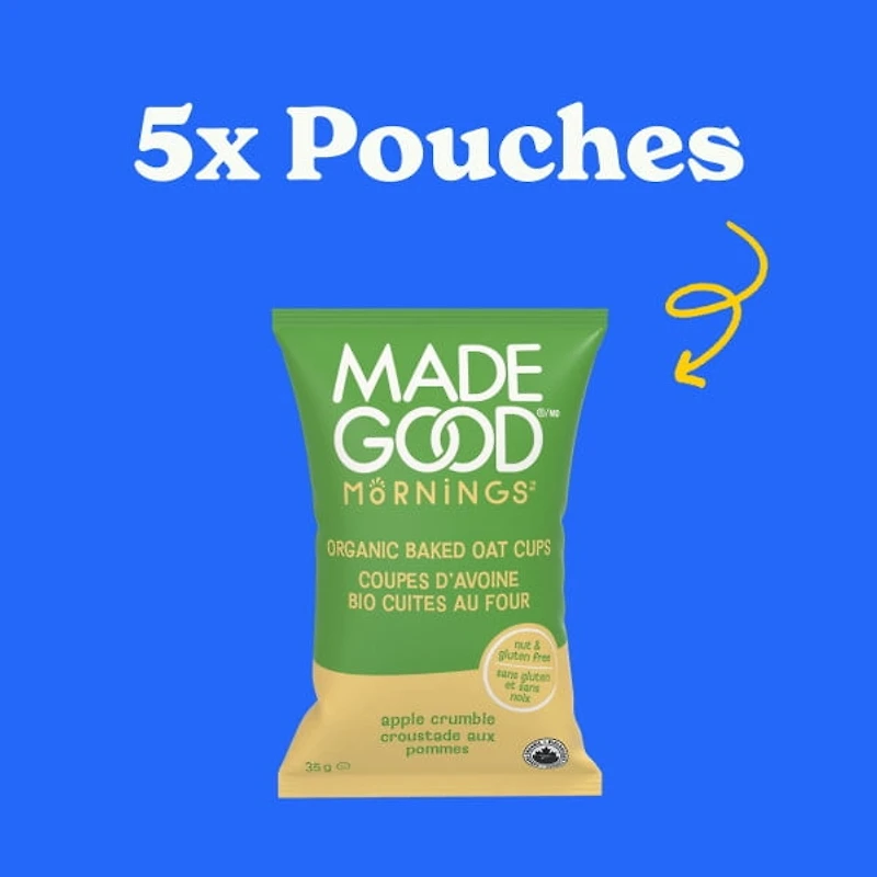 MadeGood Baked Oat Cups – Apple Crumble 5 Cups