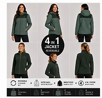 Manteau tout temps 4-en-1 Reebok pour femmes