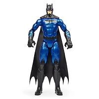 Batman 12-inch Metal-Tech Batman Action Figure (Black/Light Blue Suit), Kids Toys for Boys Aged 3 and up