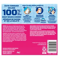 Mr. Clean Magic Eraser Sponge, Bathroom Cleaner, Soap Scum Shower & Tub Cleaner, 2 in 1 Bath, 2-Count