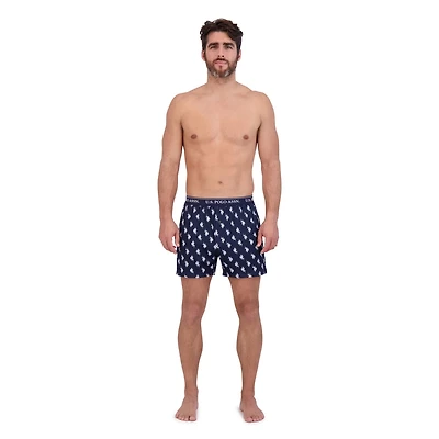 U.S. POLO ASSN. Men's Underwear 4 Pack Ultra Soft Knit Boxers