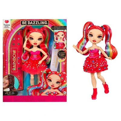 Poupées-mannequins Rainbow High Be Dazzling - Vivienne Rouge (rouge) avec appareil à strass et gemmes scintillantes