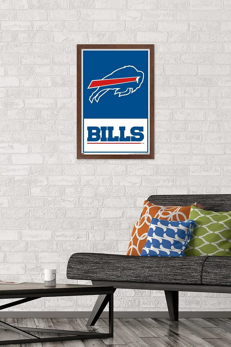 NFL Buffalo Bills - Logo 21 Wall Poster, 14.725" x 22.375" Framed