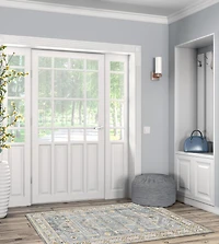 Parson 3' x 5' Washable Accent Rug, Grey and Beige