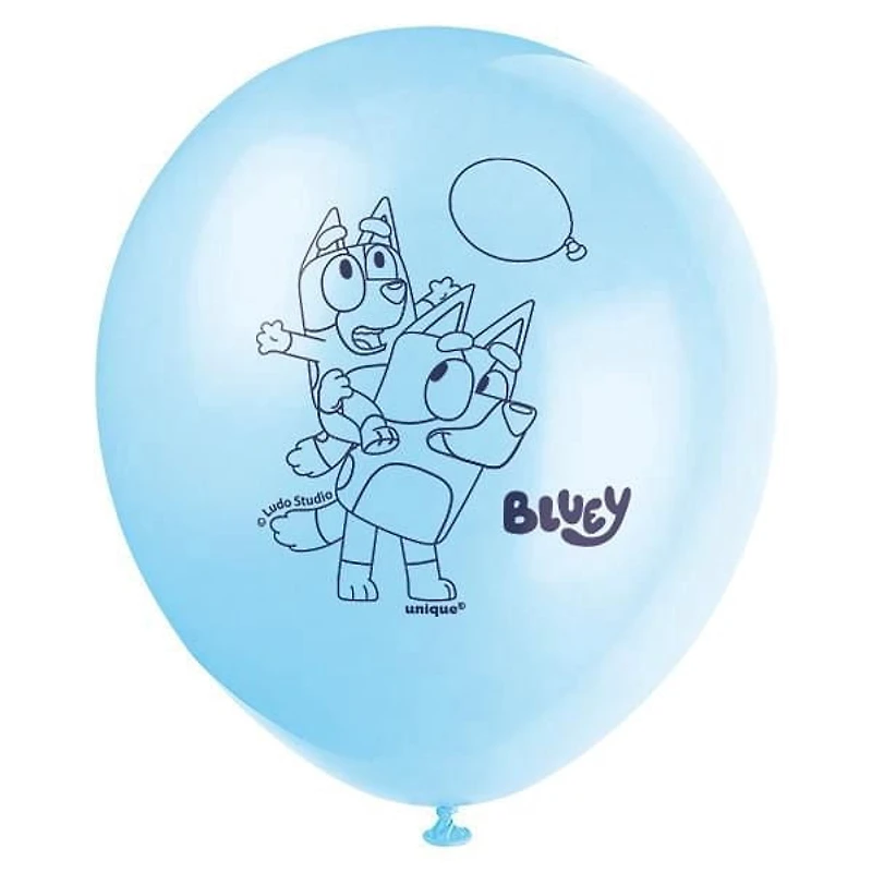Bluey Latex Balloons, 12in, 8ct
