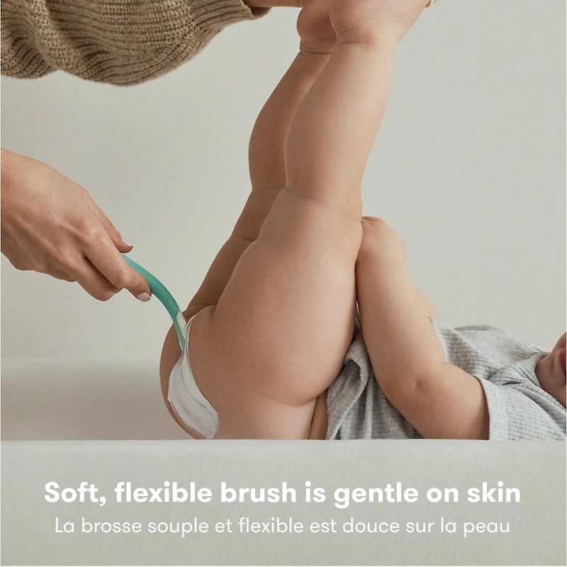 Frida Baby - Silicone Booty Brush Applicator for Infant Diaper Rash Cream and Butt Paste, Blue