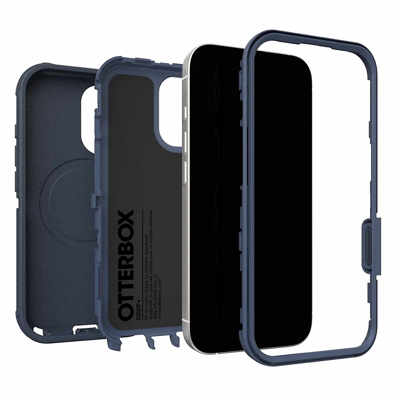 OtterBox Étui Defender Pro MagSafe avec Contrôle de la Caméra Riverside (Bleu) pour iPhone 17