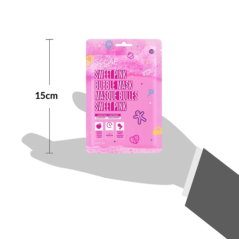 Soo'Ae Masque à Bulles Rose Sucré